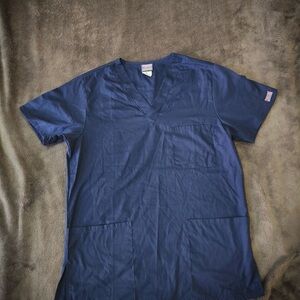 “Cherokee” Navy Blue Scrub Shirt